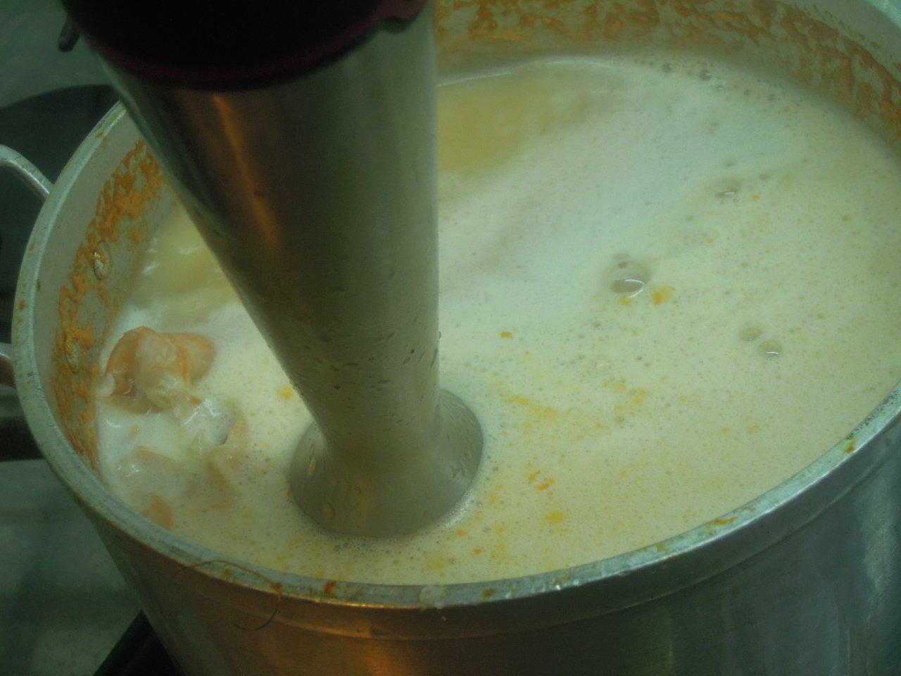 Caldo de Camarão - Fetuccine de camarão frito