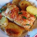 Bacalhau no forno com tomate