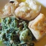 Estamanha com bacalhau, uma espécie de açorda
