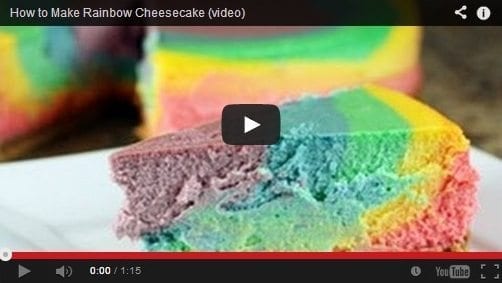 Grafe e Faca Cheese Cake Arco Iris