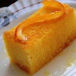 Bolo de laranja regado com xarope da mesma