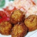 As minhas bolas fritas do empadão de pescada