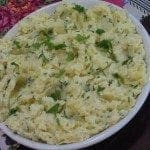 Esmagada fria de batata com maionese de mostarda