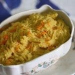 Puré de batata doce com tangerina ralada