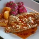 Febras com Molho de Mostarda e Pimentão