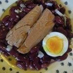 Atum com Feijão Encarnado temperado com Noz Moscada