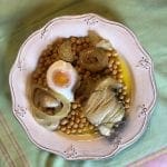 Grão com bacalhau de cebolada