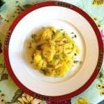 Bacalhau com batatas e ovos mexidos