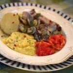 Papas de Milho com Alho e Coentros