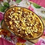 Bacalhau gratinado com couve lombarda e broa