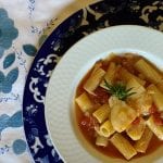 Massa guisada com bacalhau, ou massa à Barrão