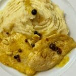 Bifinhos de frango de caril com pimentas