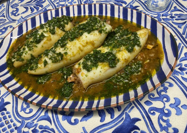 Receita de Lulas Recheadas com Arroz