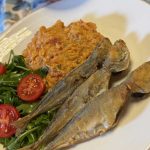 Açorda de Tomate com Carapaus Fritos